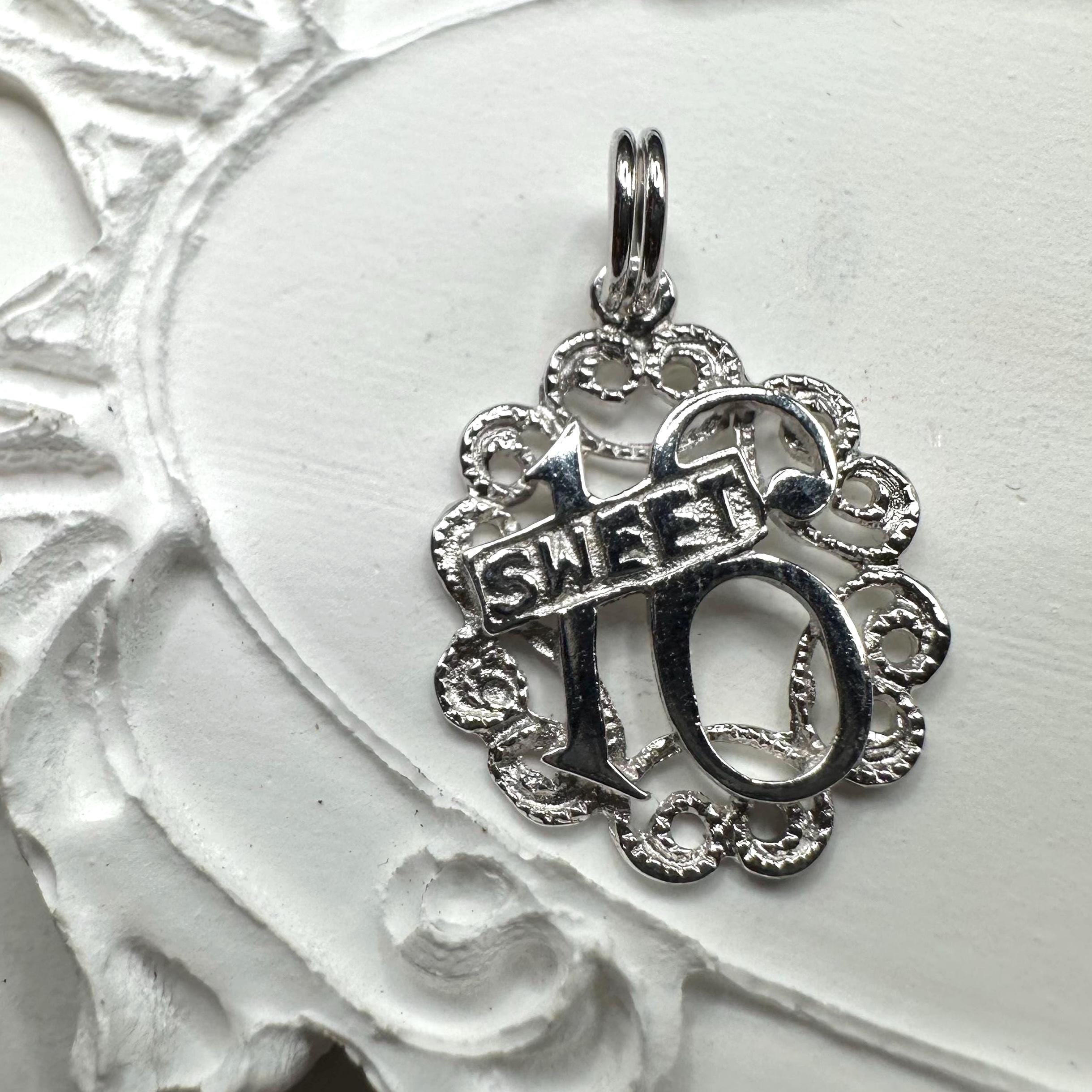 Sweet 16 Sterling Silver 925 Necklace Pendant