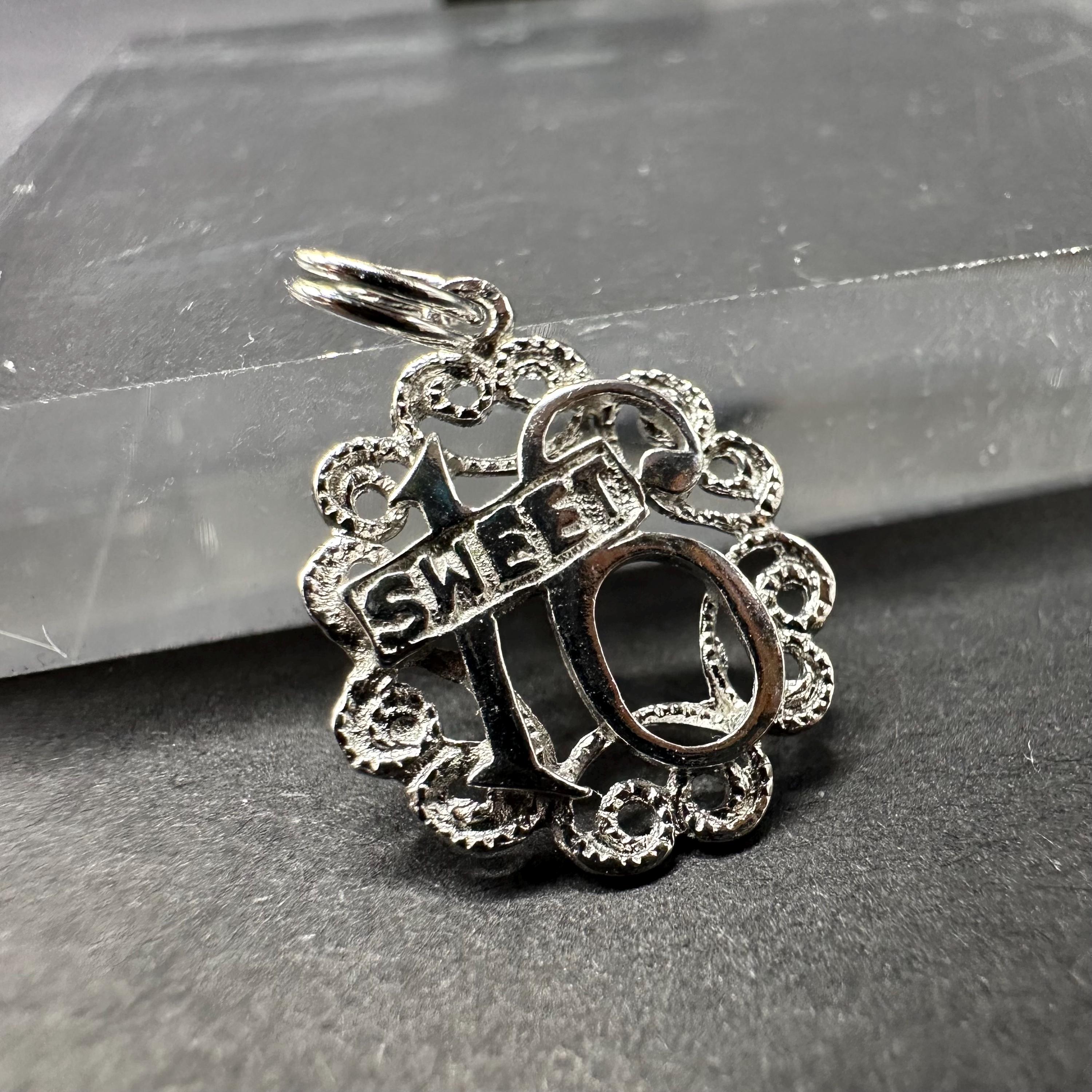 Sweet 16 Sterling Silver 925 Necklace Pendant