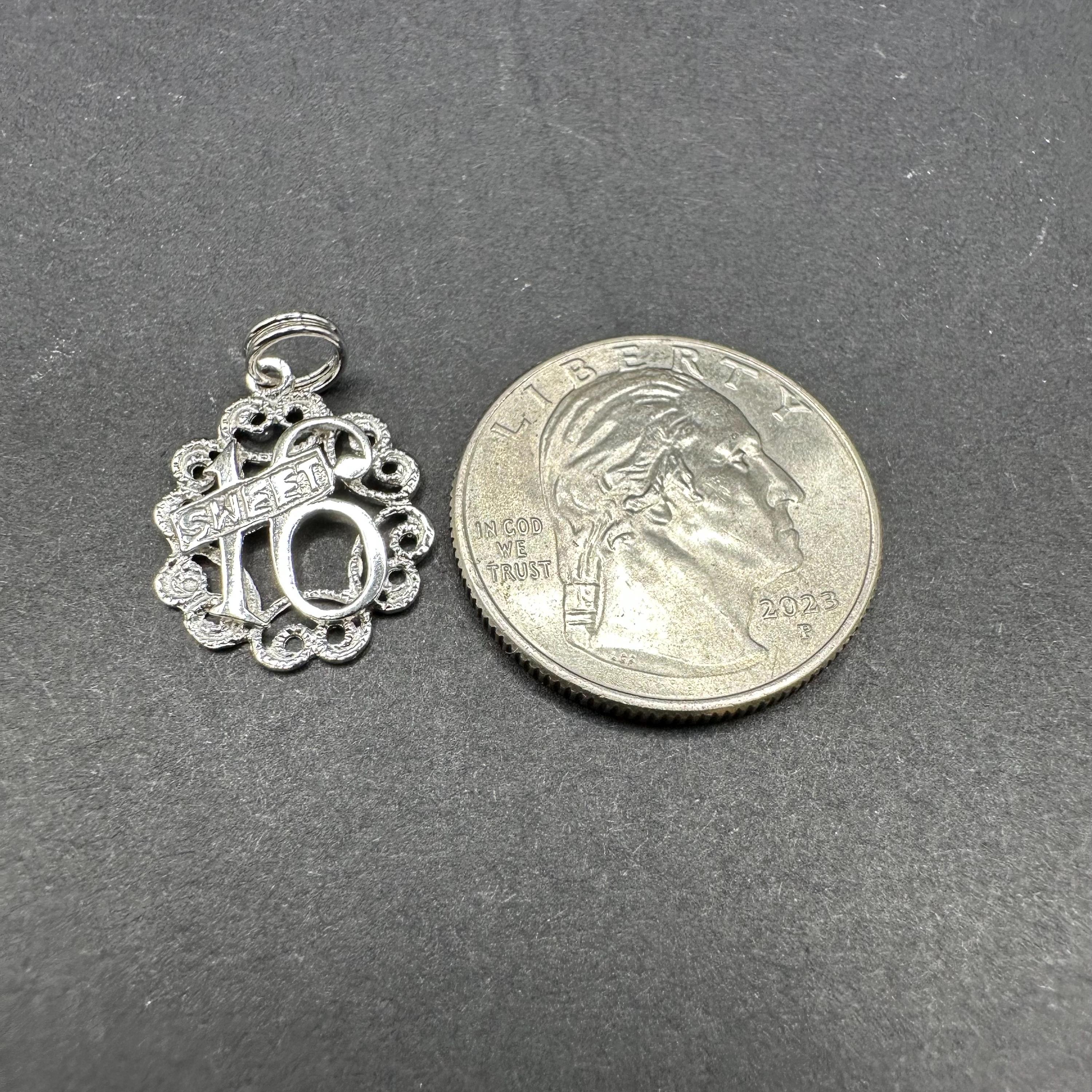 Sweet 16 Sterling Silver 925 Necklace Pendant