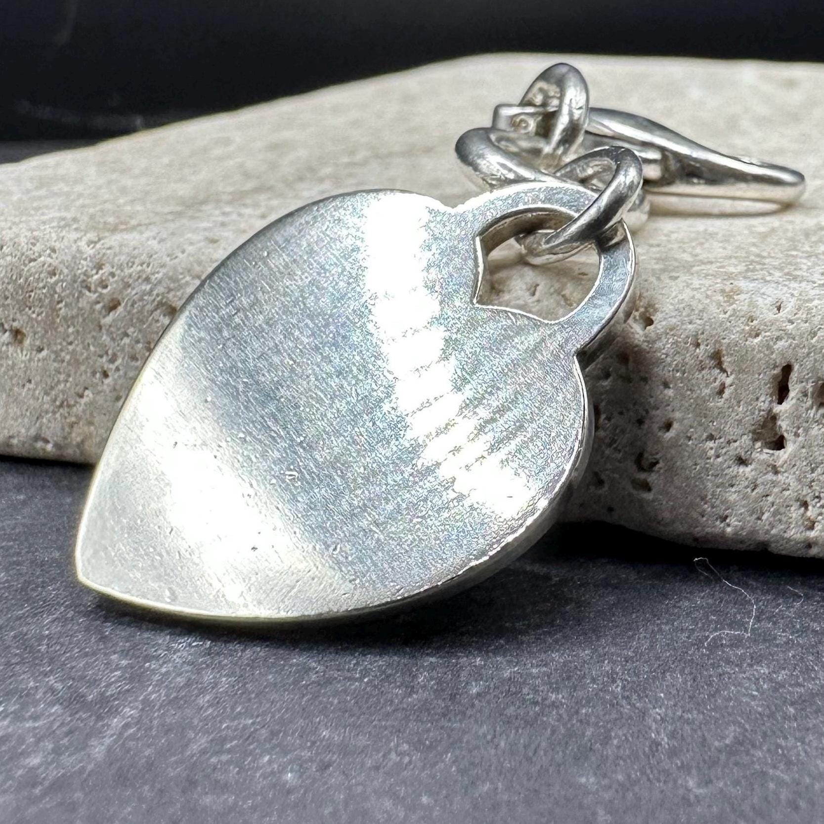 Tiffany and Co Heart Charm Keychain 925 Silver