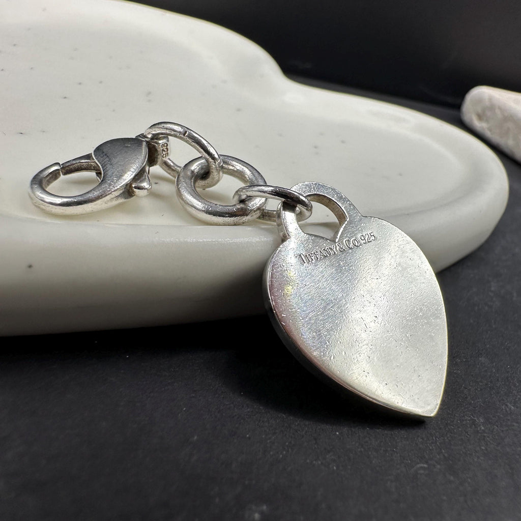 Tiffany and Co Heart Charm Keychain 925 Silver