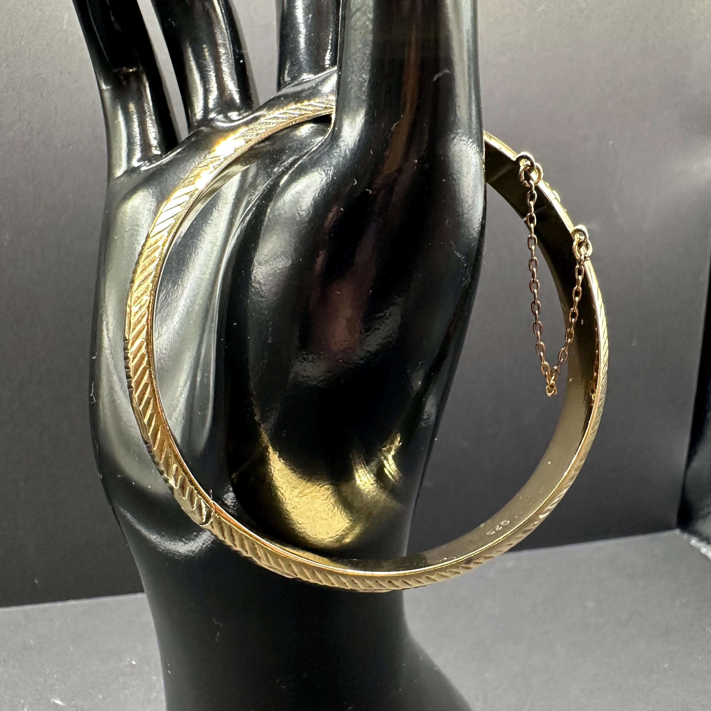Vermeil Gold Over Sterling Silver Bangle Bracelet