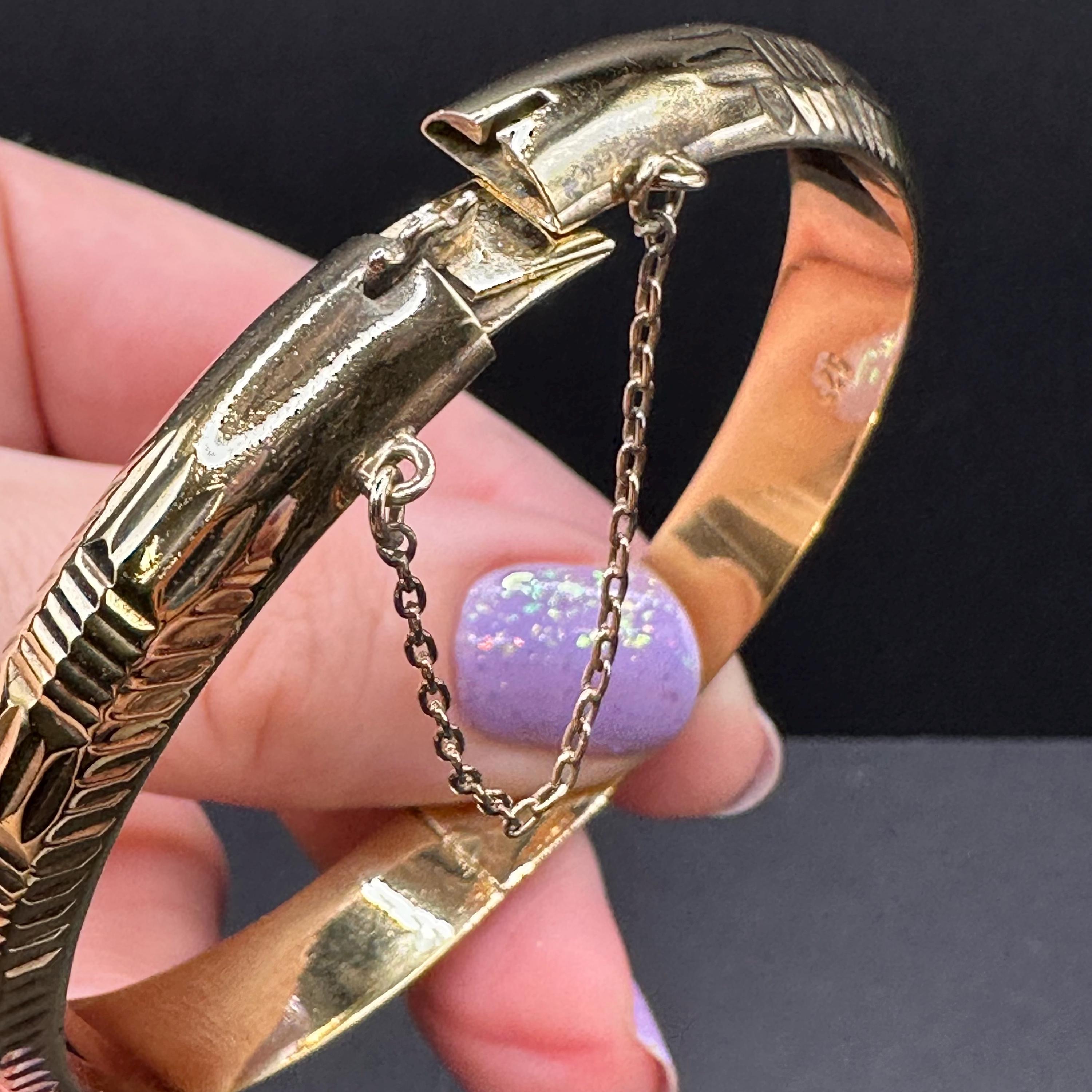 Vermeil Gold Over Sterling Silver Bangle Bracelet