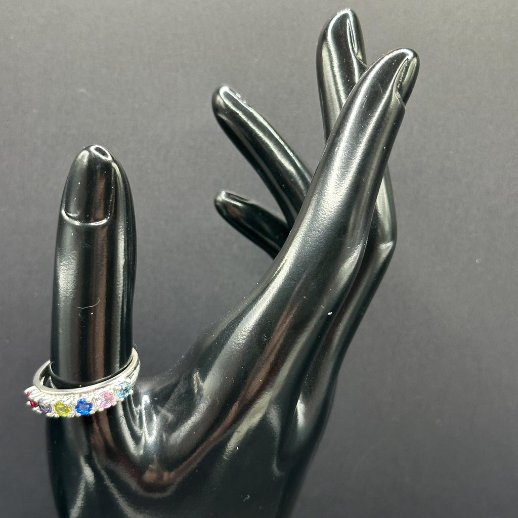 Vintage 10K Multi-Stone 6 Stone Ring Size Size 9.75