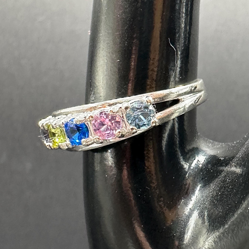Vintage 10K Multi-Stone 6 Stone Ring Size Size 9.75
