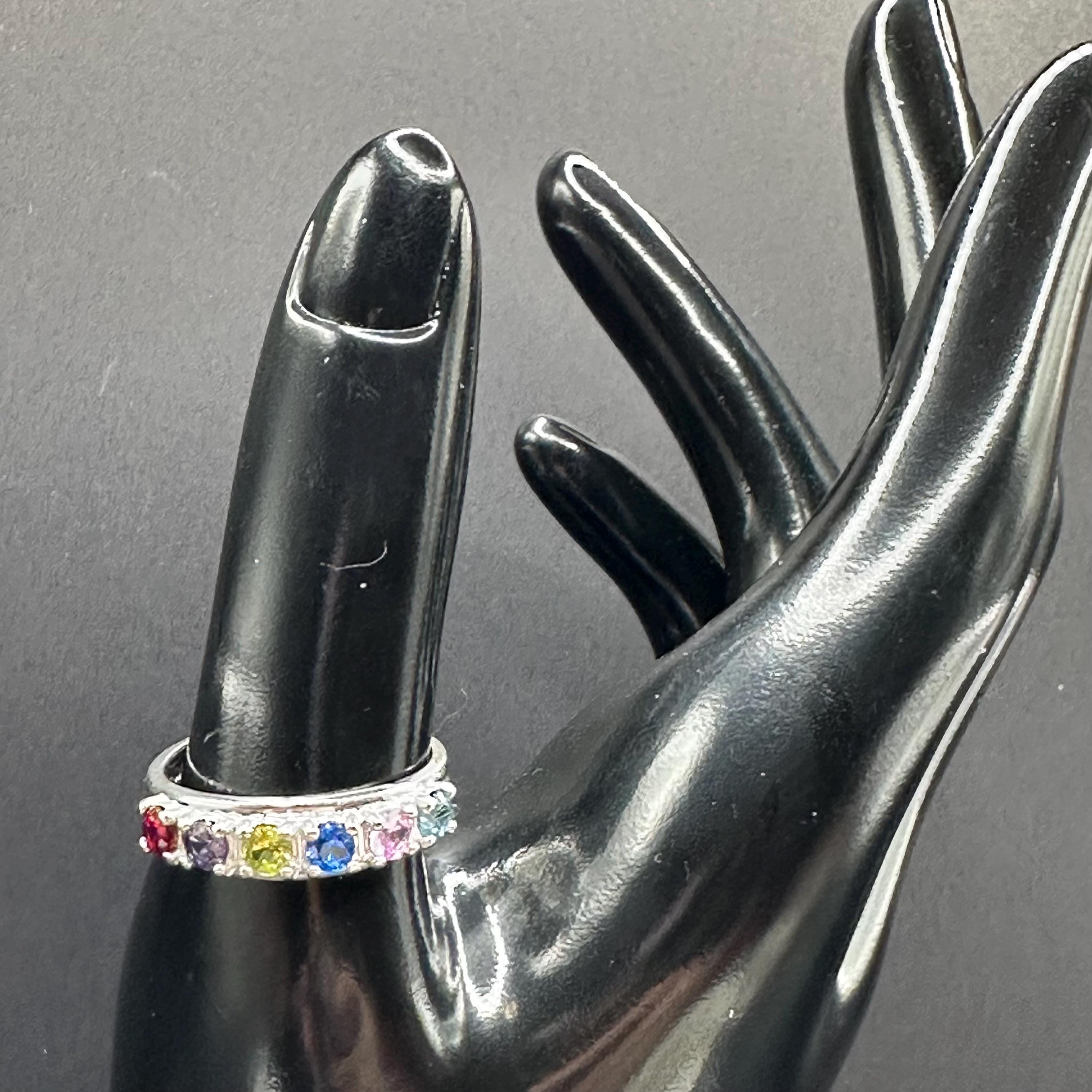 Vintage 10K Multi-Stone 6 Stone Ring Size Size 9.75