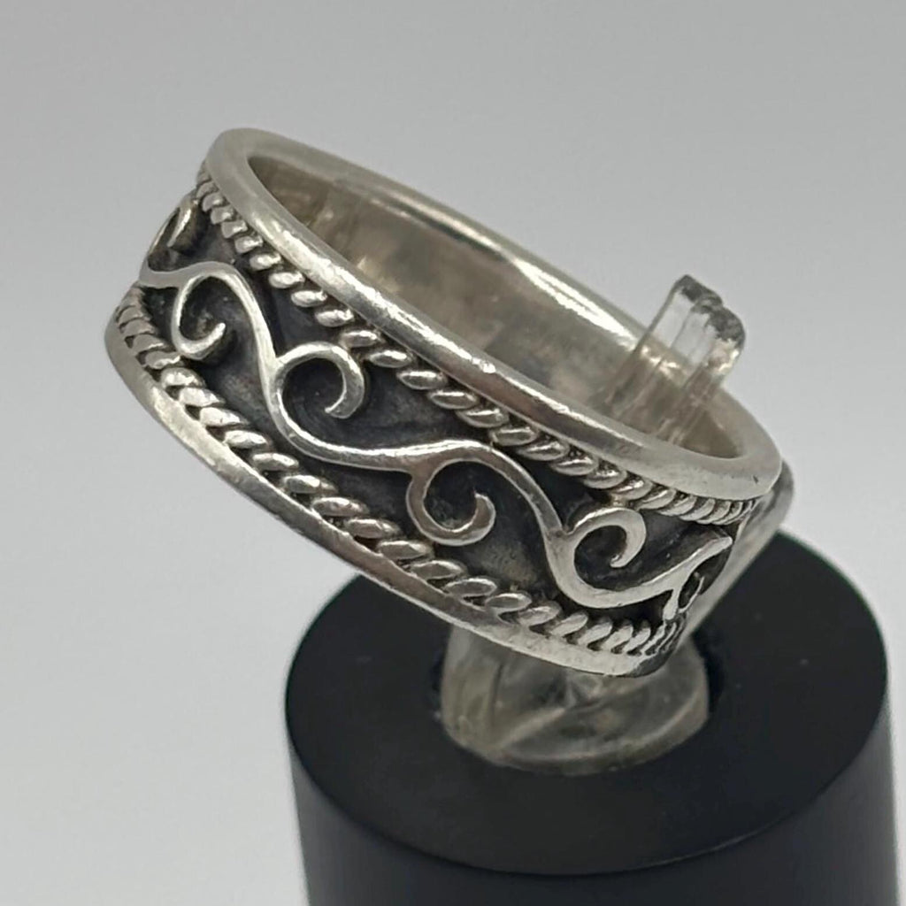 Vintage 925 Sterling Silver Bali Scroll Ring Size  7