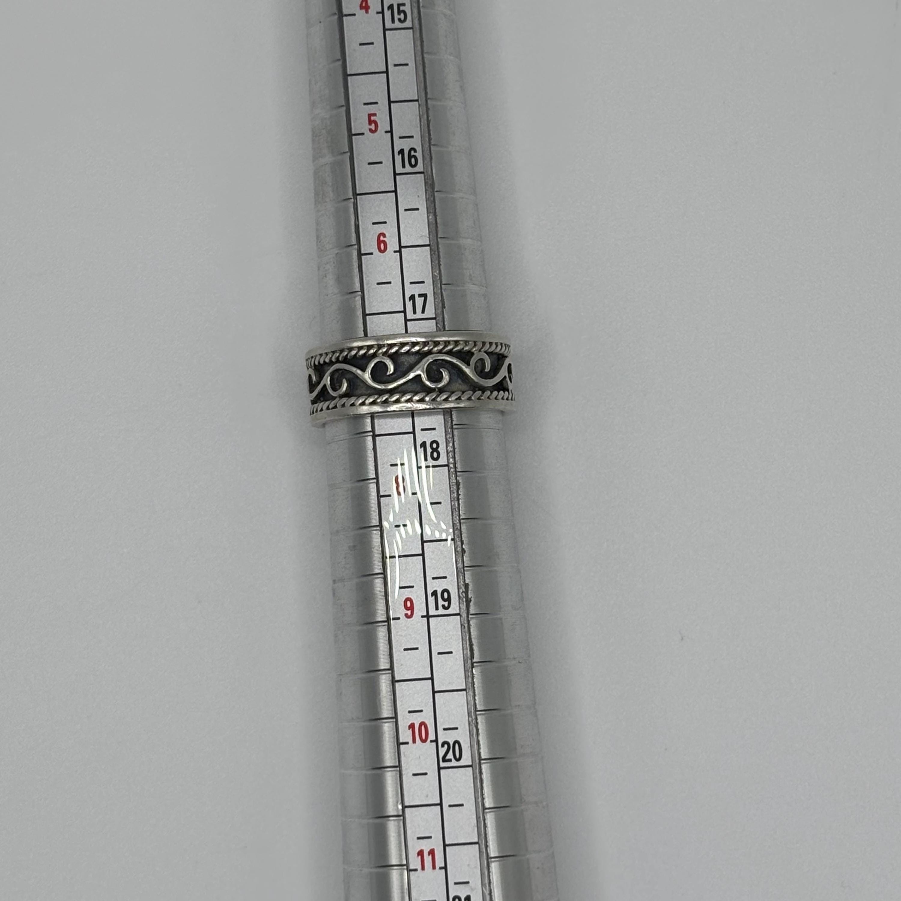 Vintage 925 Sterling Silver Bali Scroll Ring Size  7