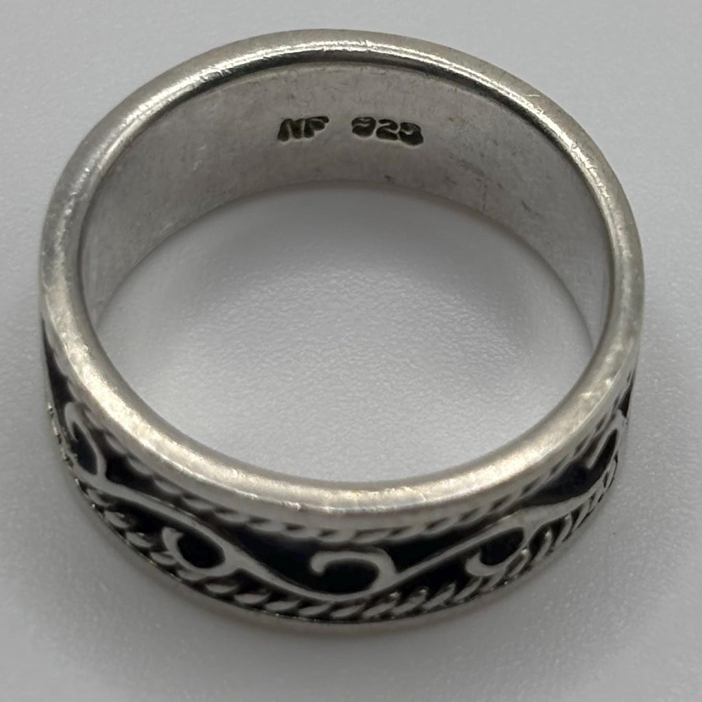 Vintage 925 Sterling Silver Bali Scroll Ring Size  7