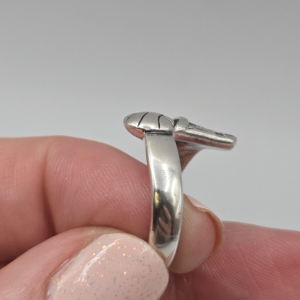 Vintage 925 Sterling Silver James Avery Basketball and Hoop Ring Size 6.5 RETIRED