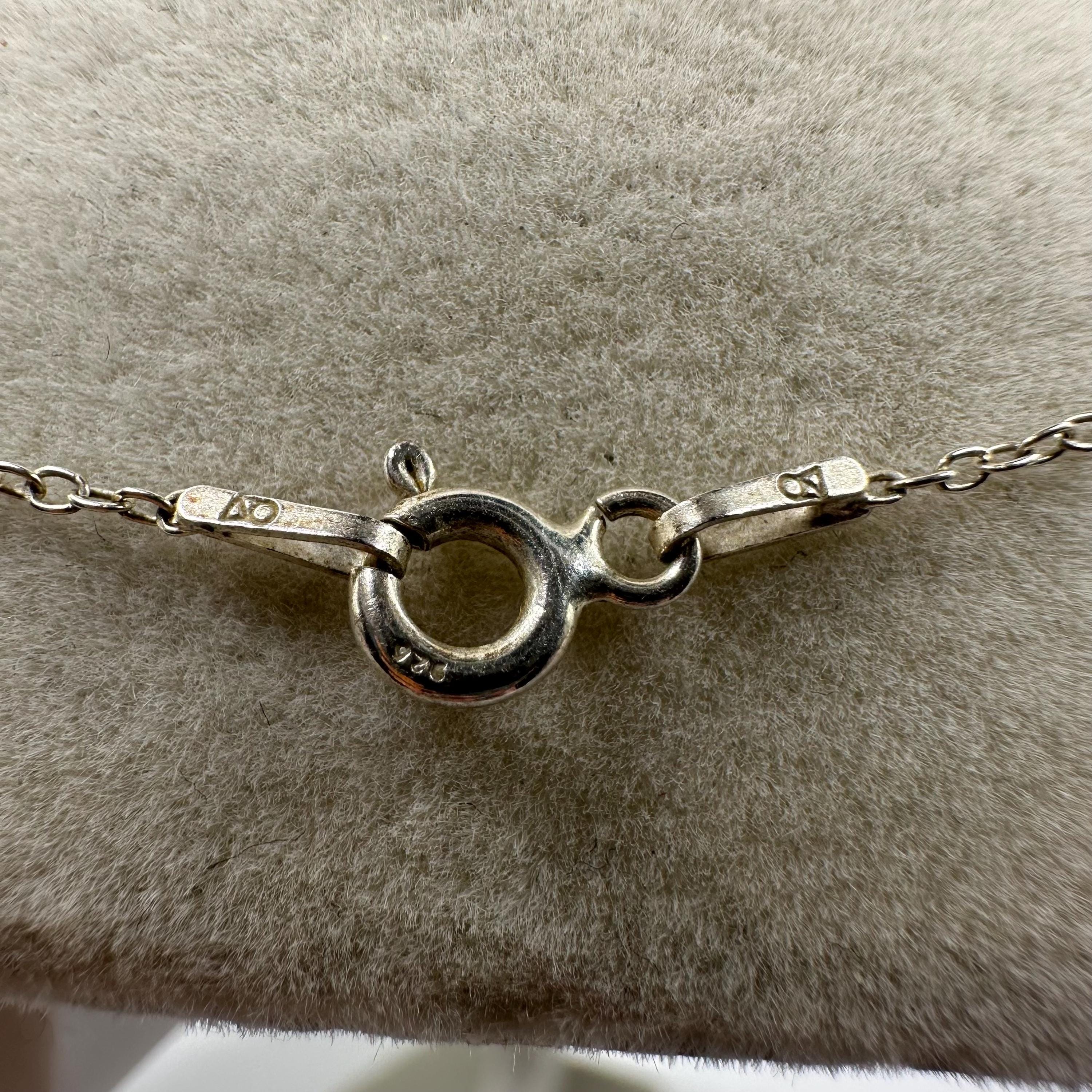 Vintage 925 Sterling Silver Shooting Star Sparkle Necklace 18”