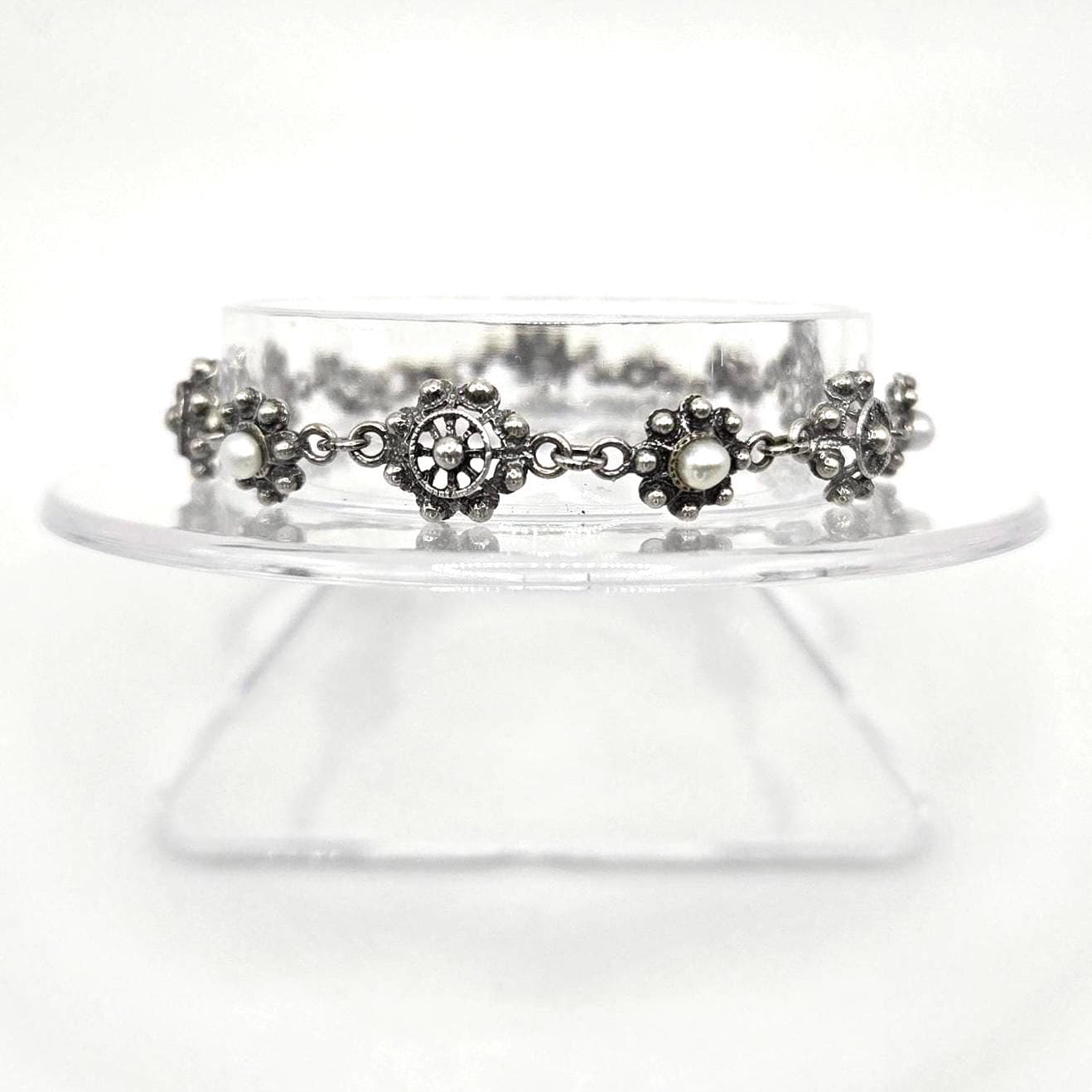 Vintage 925 Sterling Silver Zealand Knot Bracelet 7.5 Inches