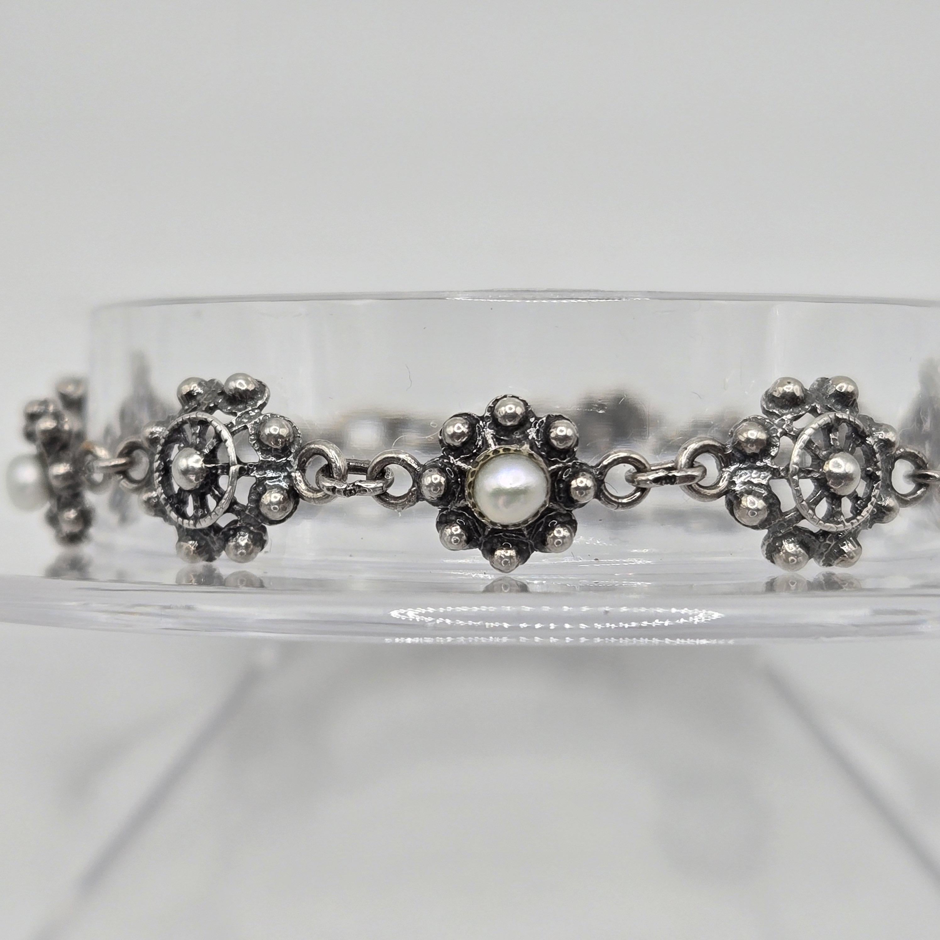 Vintage 925 Sterling Silver Zealand Knot Bracelet 7.5 Inches