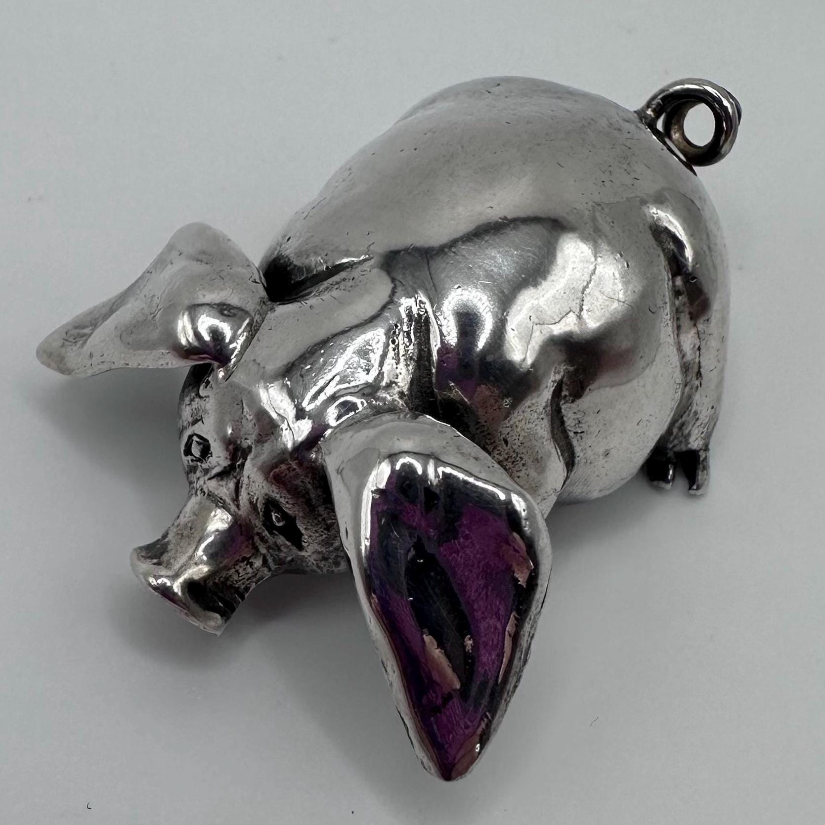 Vintage Buccellati Sterling Silver Pig Figurine 41.12 grams