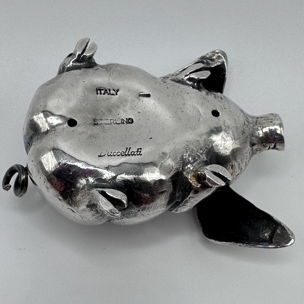 Vintage Buccellati Sterling Silver Pig Figurine 41.12 grams