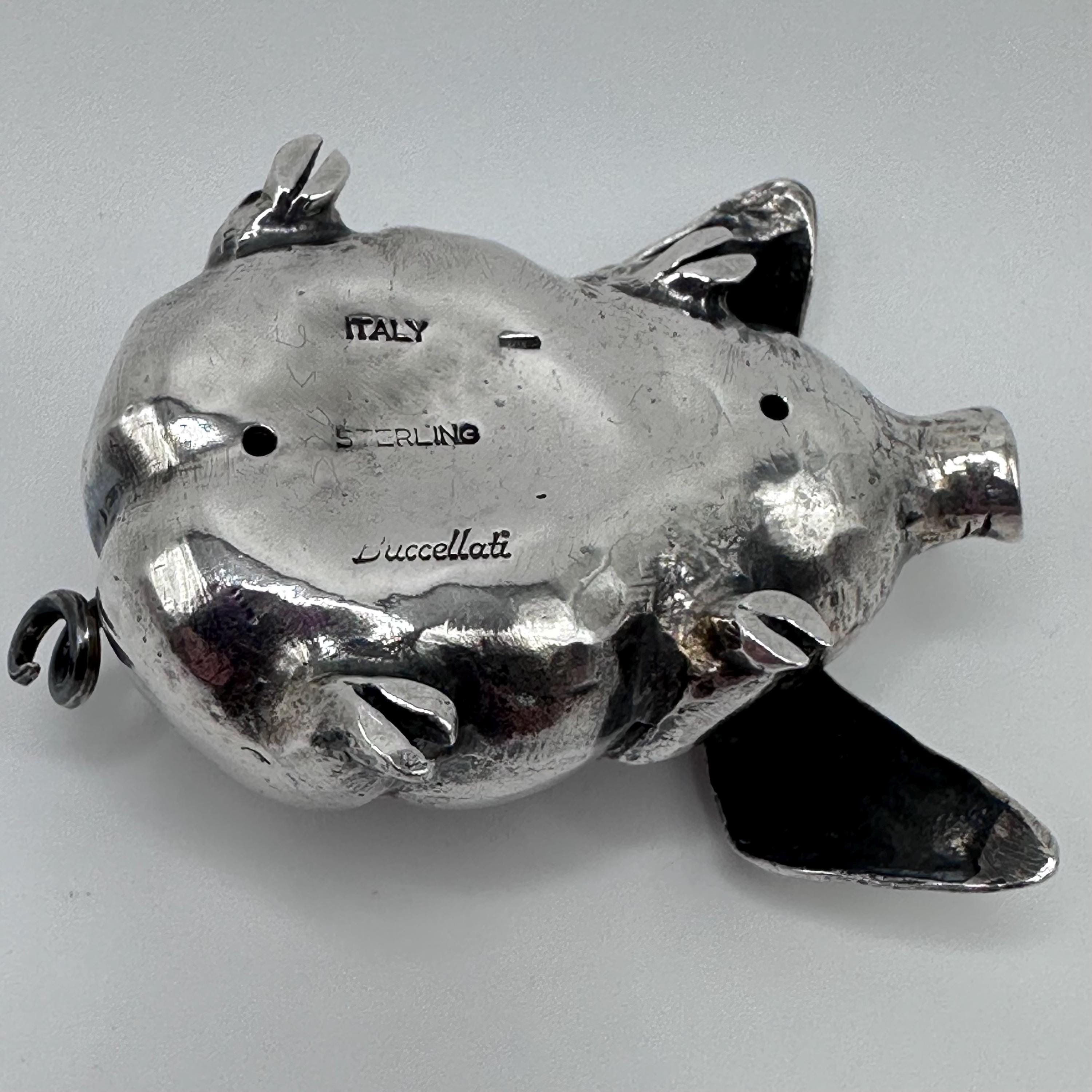 Vintage Buccellati Sterling Silver Pig Figurine 41.12 grams