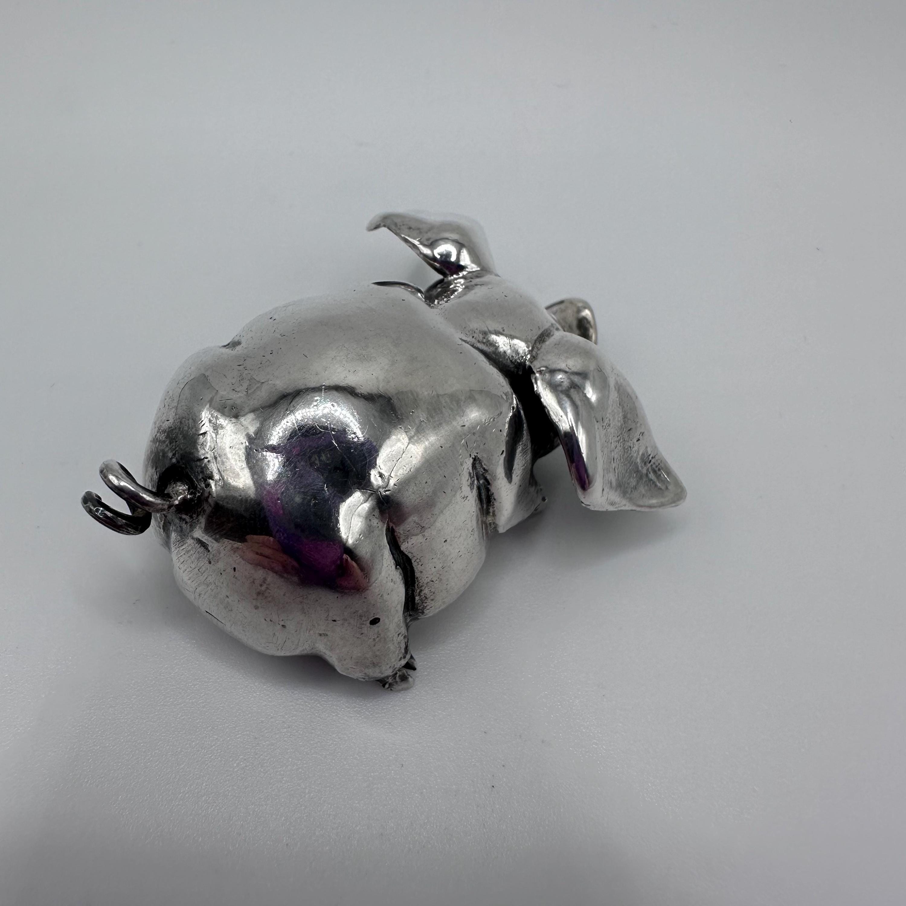 Vintage Buccellati Sterling Silver Pig Figurine 41.12 grams