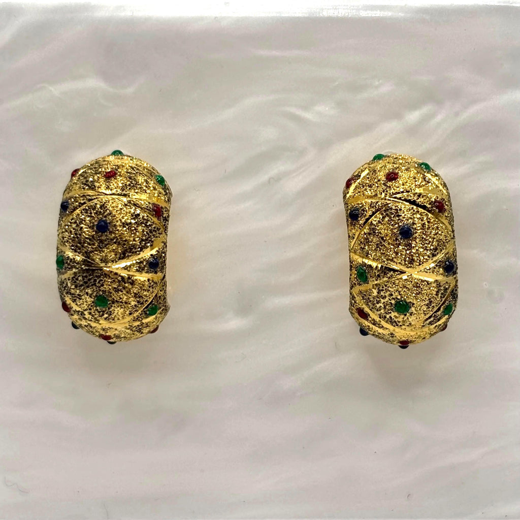 Vintage Gold Vermeil on 925 Sterling Silver Earrings Made in Thailand