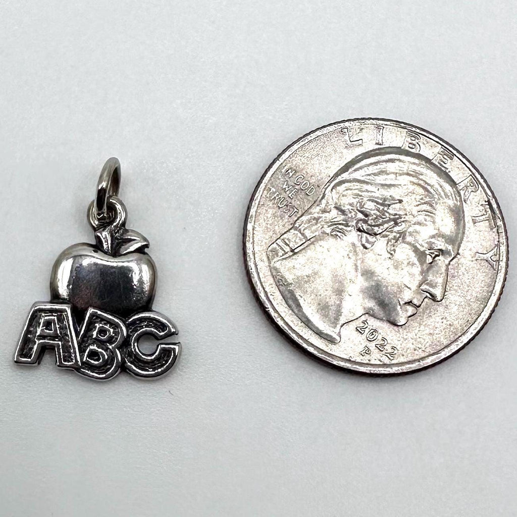 Vintage James Avery ABC Apple Charm 925 Sterling Silver