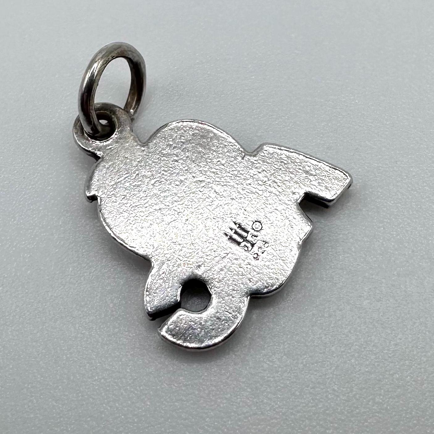 Vintage James Avery ABC Apple Charm 925 Sterling Silver