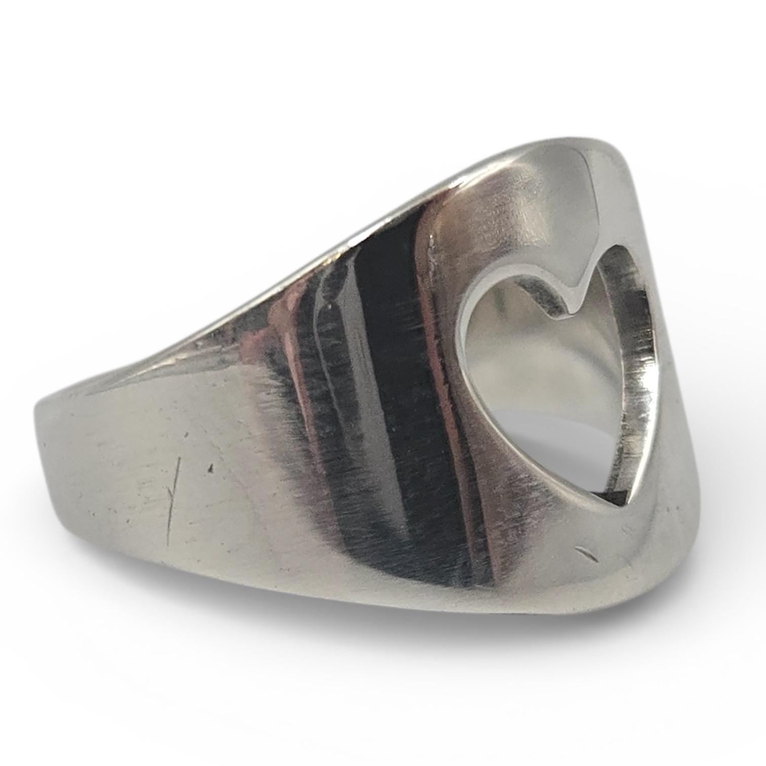 Vintage James Avery Open Heart Ring Sterling Silver RETIRED Size 5.5