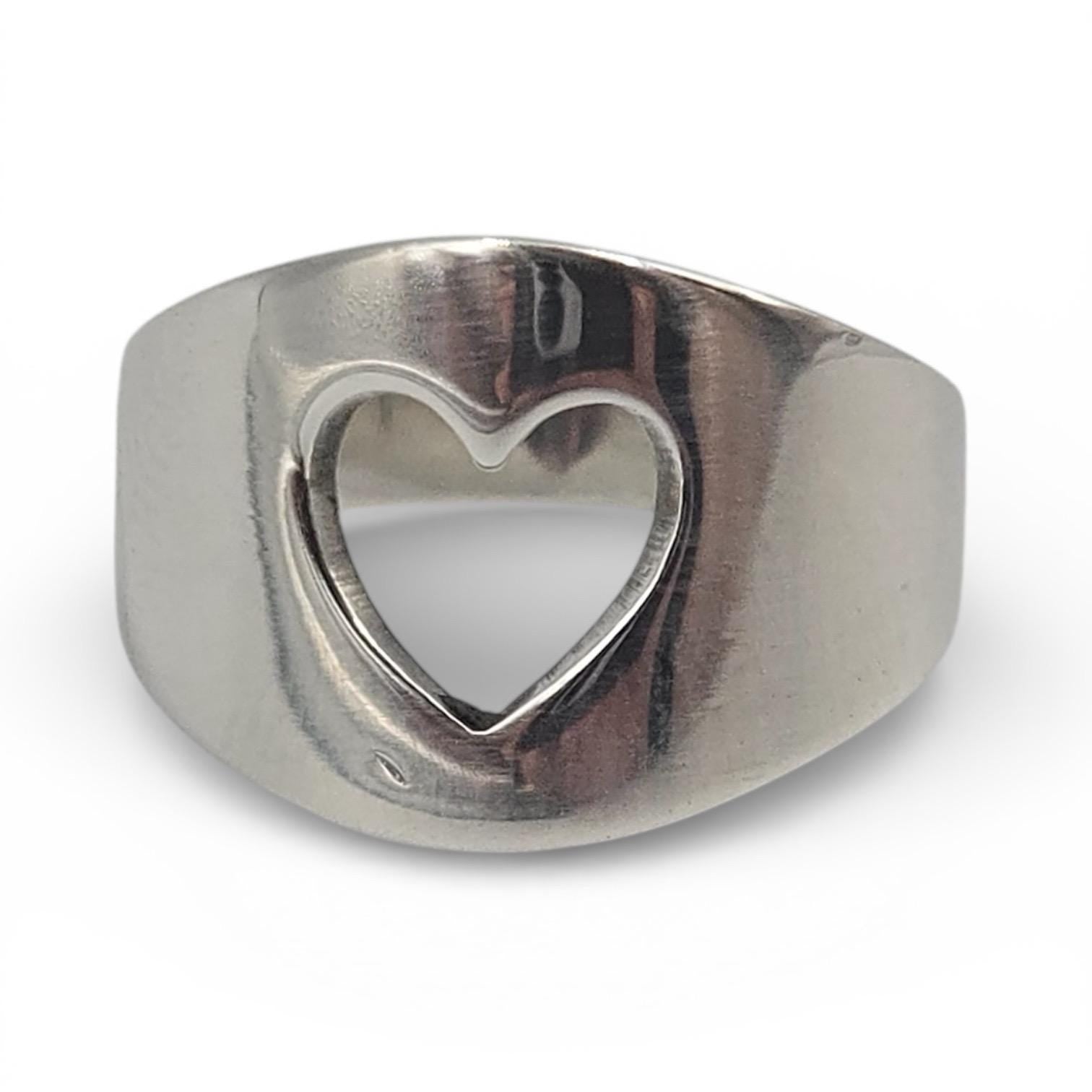 Vintage James Avery Open Heart Ring Sterling Silver RETIRED Size 5.5