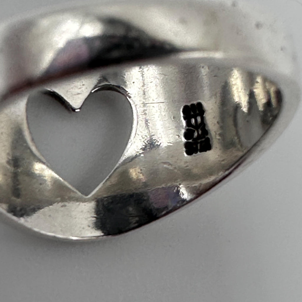 Vintage James Avery Open Heart Ring Sterling Silver RETIRED Size 5.5