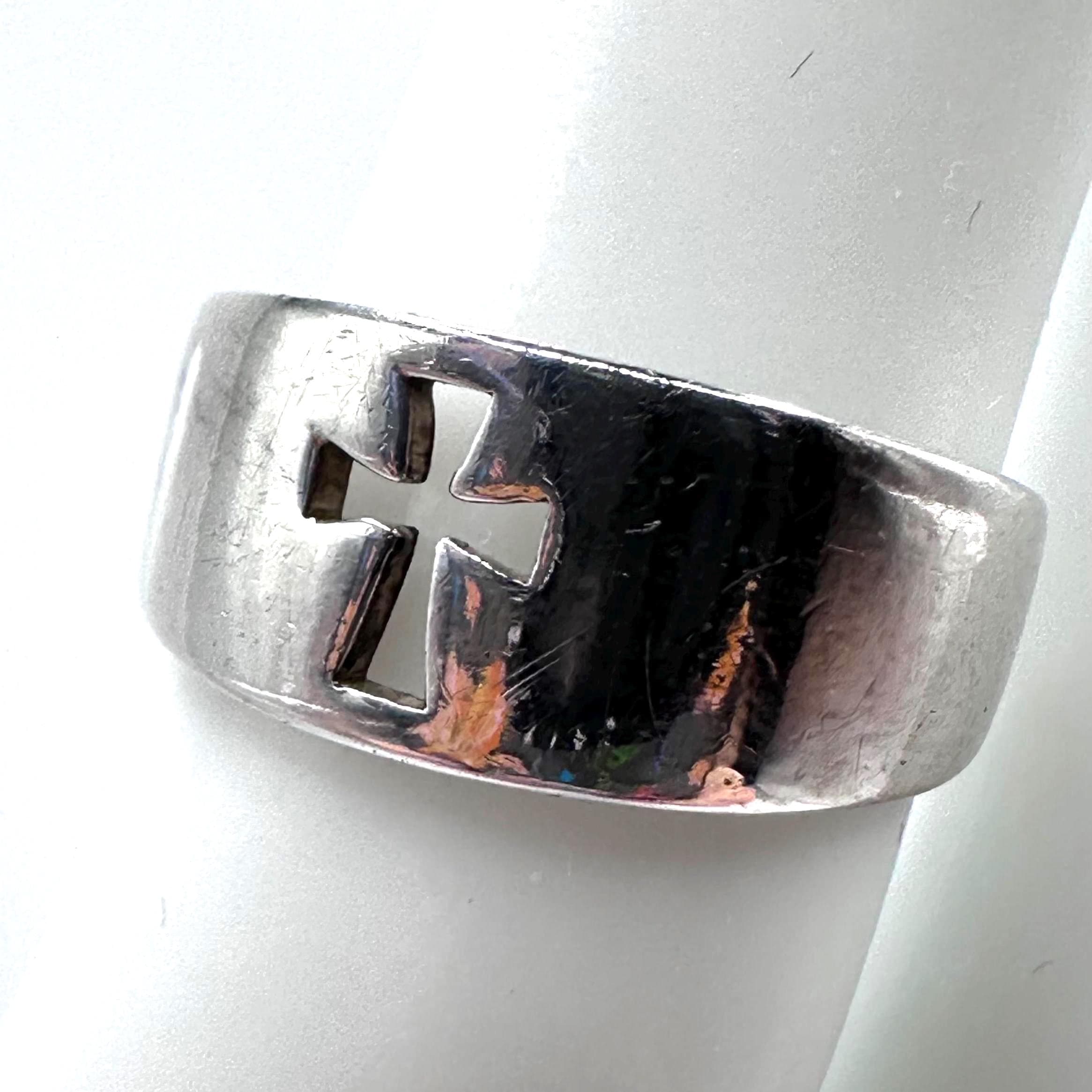 Vintage James Avery Sterling Silver Cross Ring Size 4.75