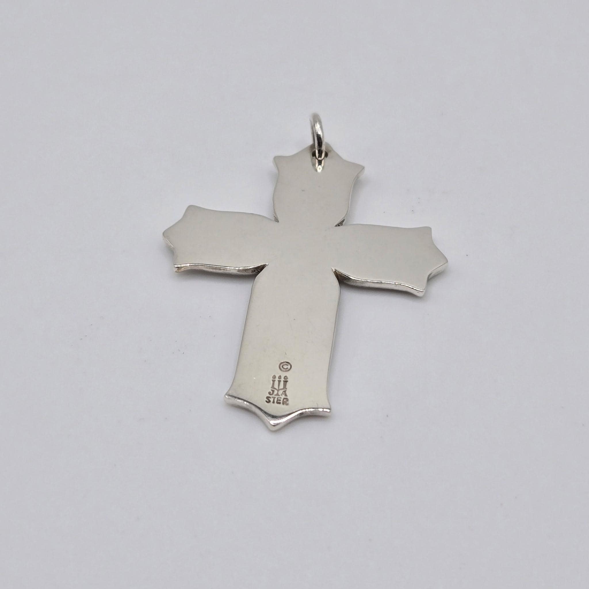 Vintage James Avery Sterling Silver Descending Dove Cross Pendant RETIRED