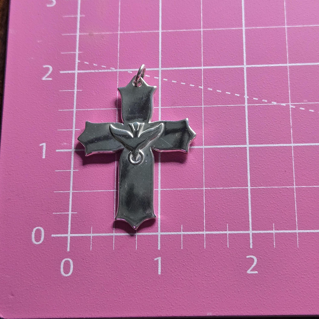 Vintage James Avery Sterling Silver Descending Dove Cross Pendant RETIRED