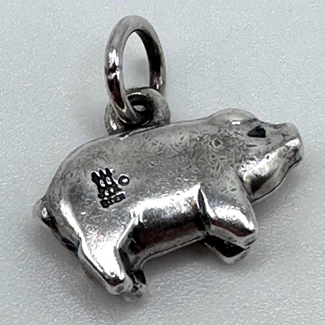 Vintage James Avery Sterling Silver Retired Pig Charm RARE