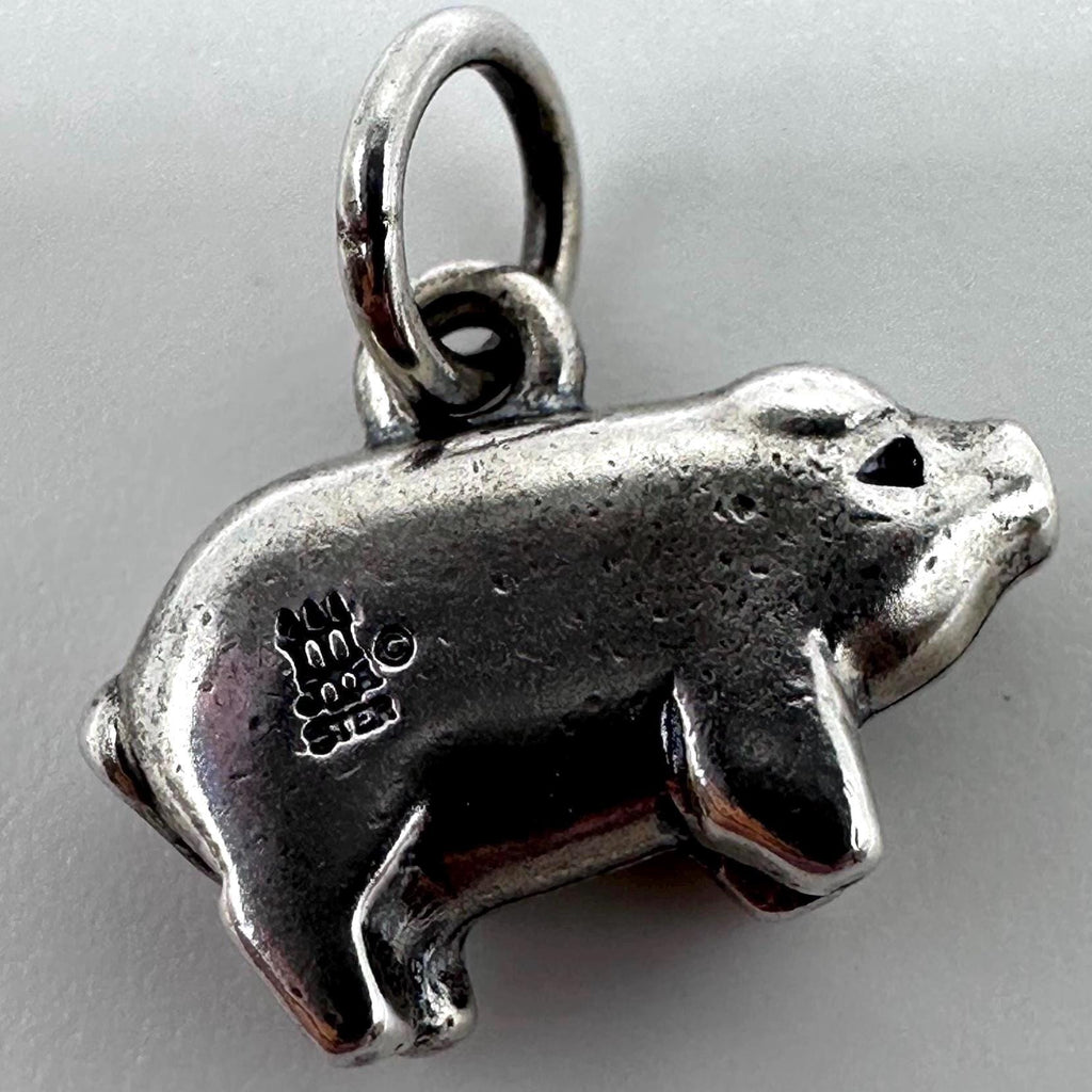 Vintage James Avery Sterling Silver Retired Pig Charm RARE