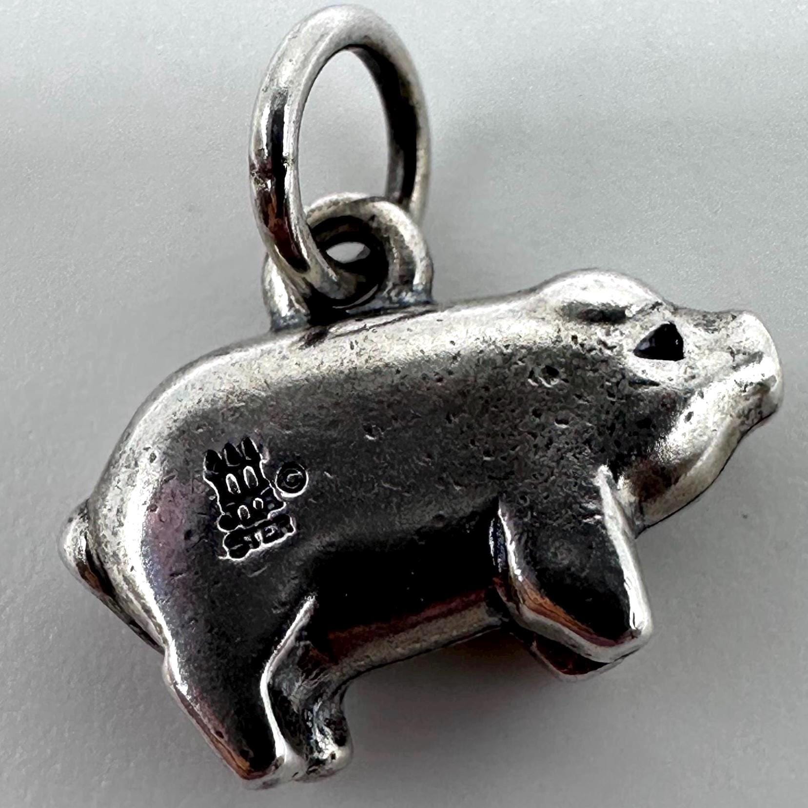 Vintage James Avery Sterling Silver Retired Pig Charm RARE