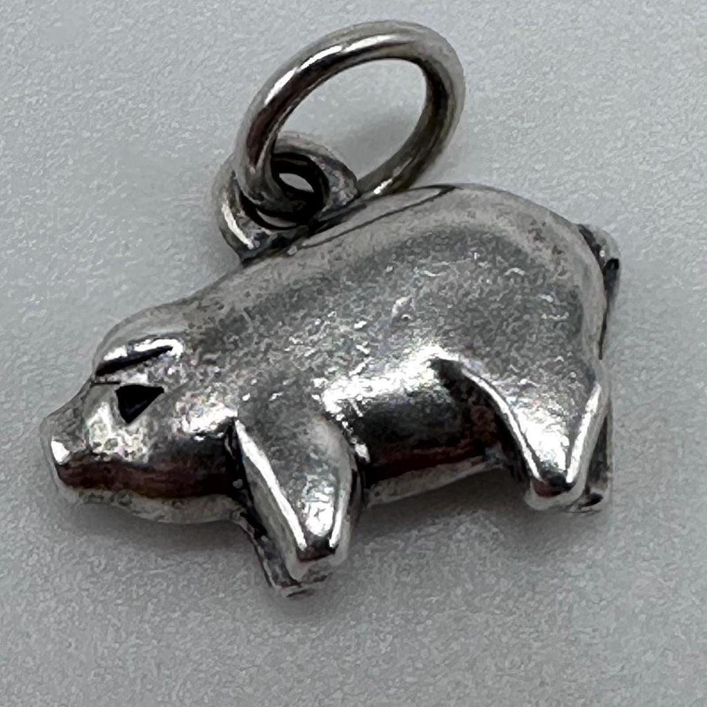 Vintage James Avery Sterling Silver Retired Pig Charm RARE