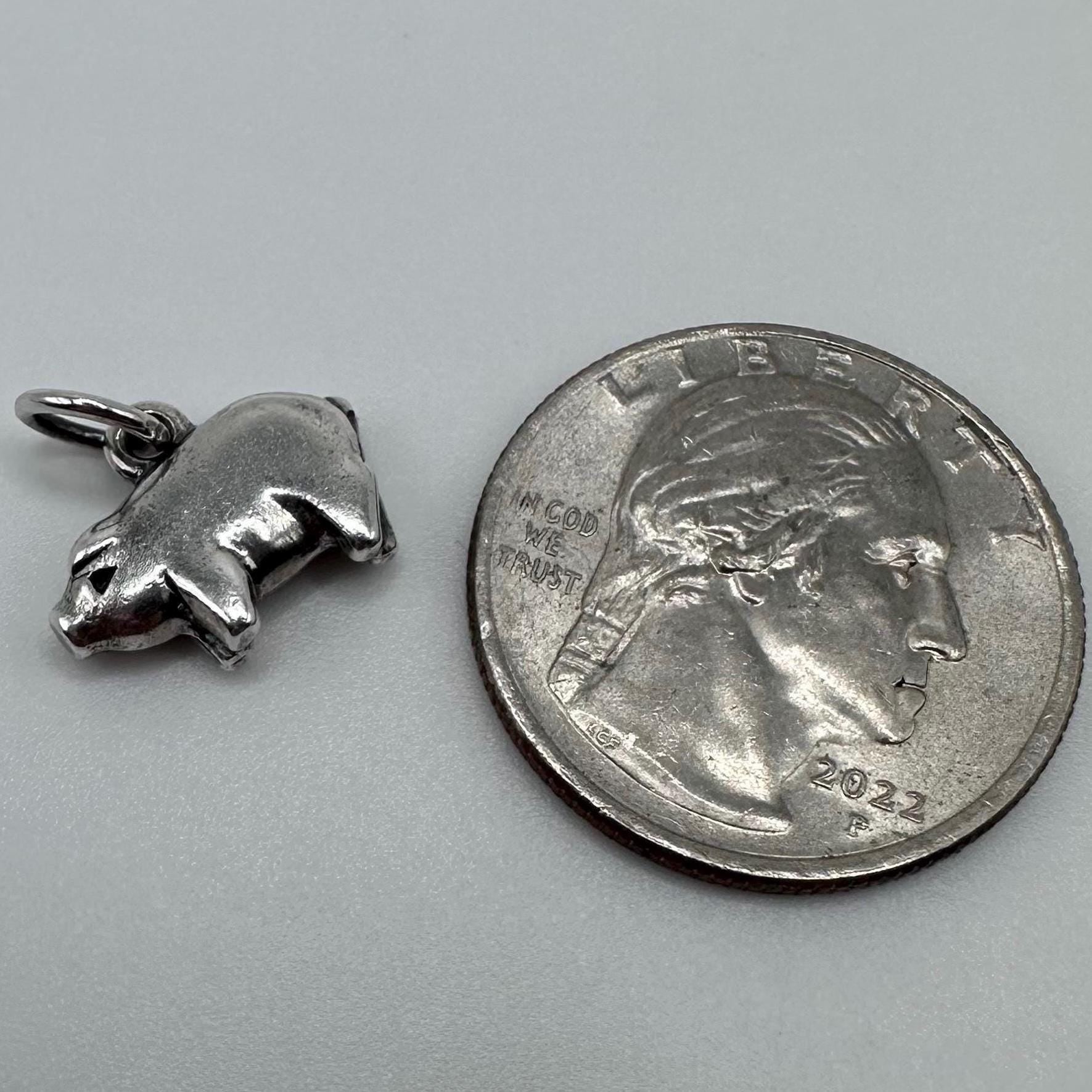 Vintage James Avery Sterling Silver Retired Pig Charm RARE