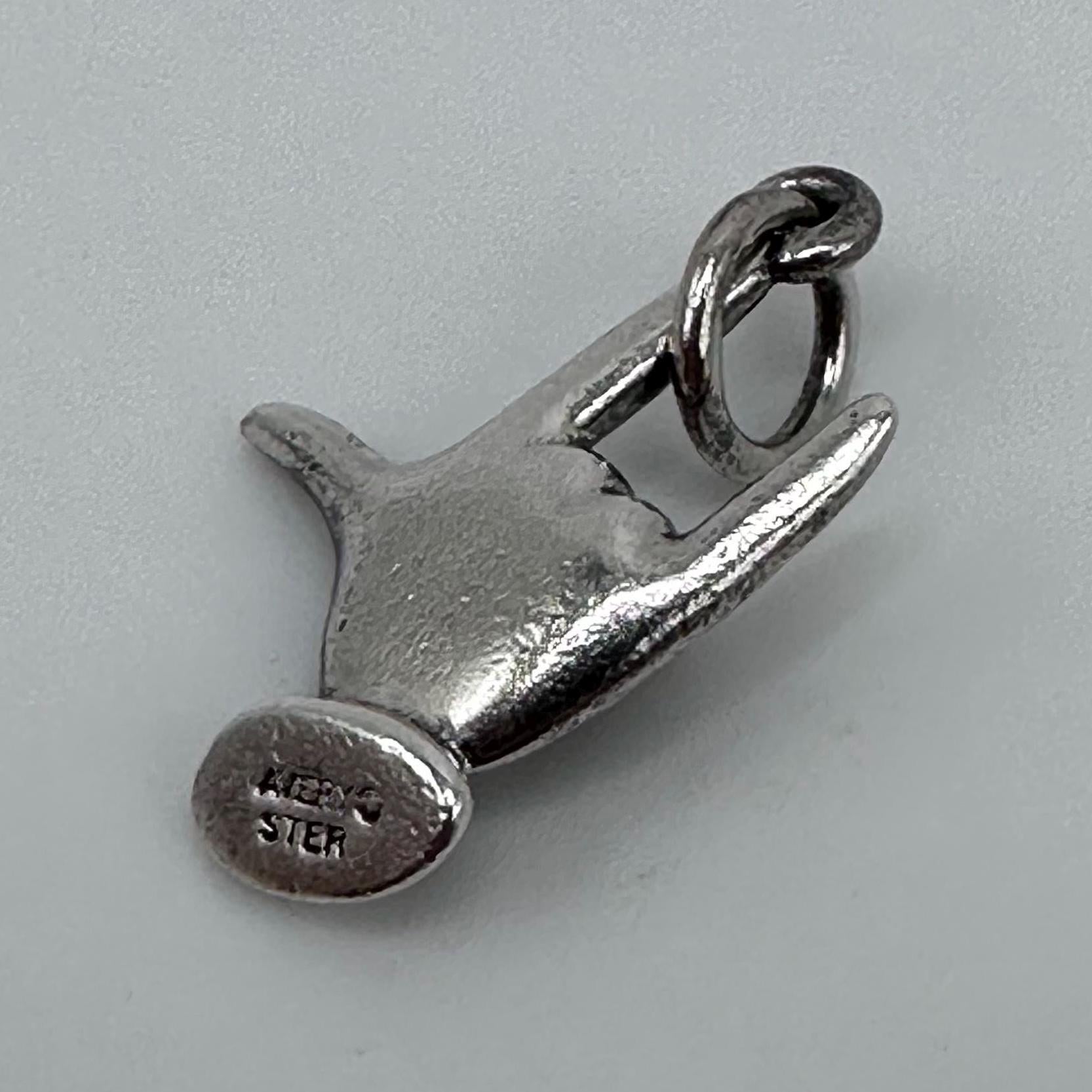 Vintage James Avery Sterling Silver Sign Language Hand I Love You Retired Rare