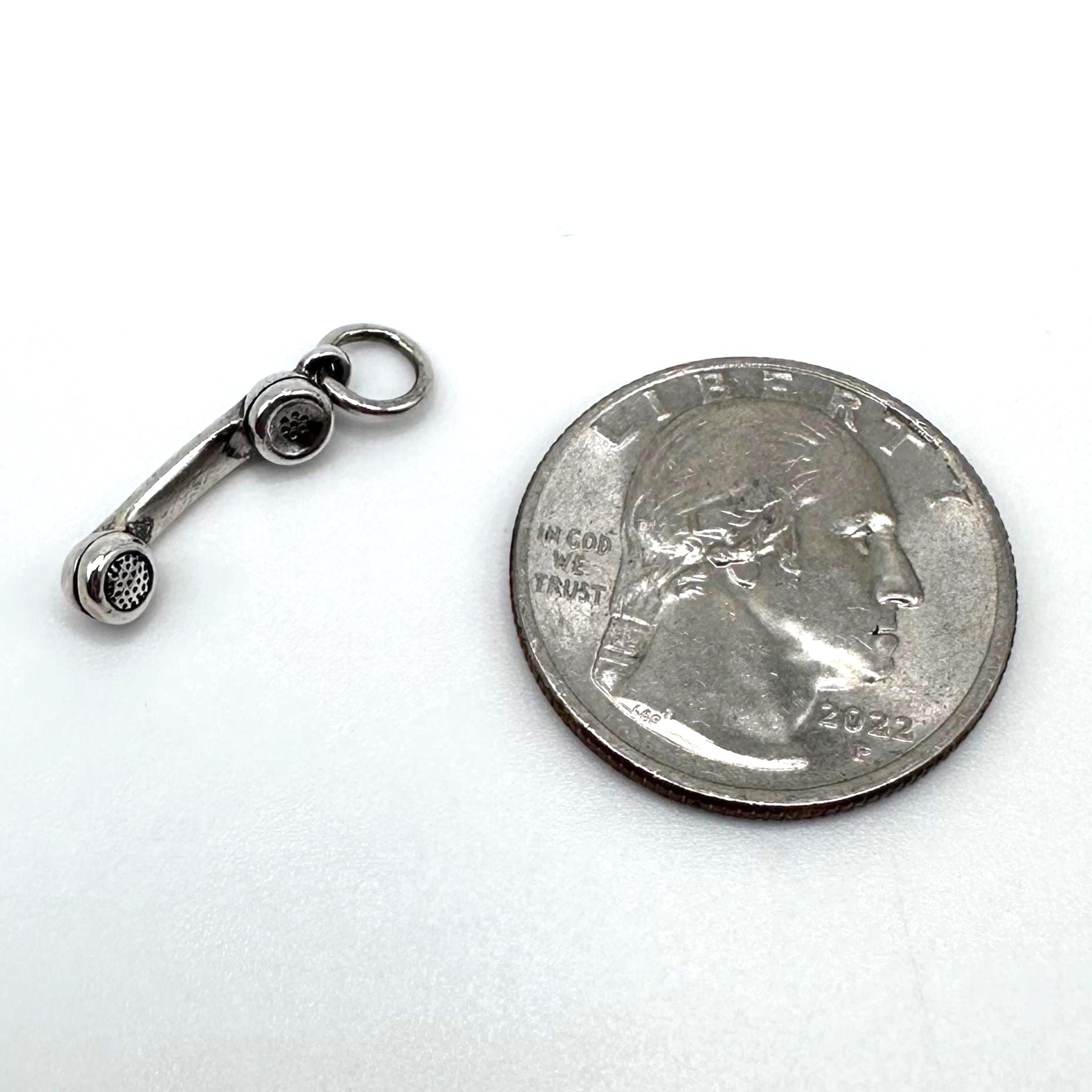 Vintage James Avery Sterling Silver Telephone Charm Retired