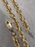 Vintage Michael Anthony solid 14K yellow gold French rope chain bracelet 8 inch 3.5mm