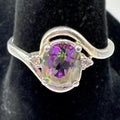 Vintage Mystic Topaz Gemstone 925 Sterling Silver Size 9