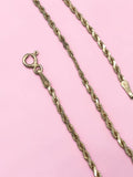 Vintage OroAmerica solid 14K yellow gold 1.7mm rope chain bracelet