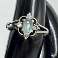 Vintage Sterling Silver and Blue Topaz Ring Size 5