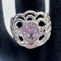 Vintage Style Sterling Silver Ring with Stone Size 6.5