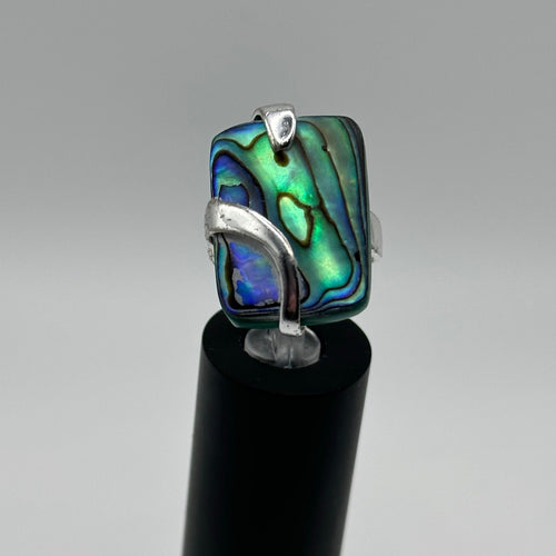 925 Sterling Silver Ring with Mother of Pearl - Size 5.5