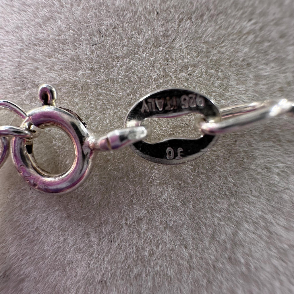 925 Sterling Silver Mermaid Tail Pendant Necklace - 17.5 inch