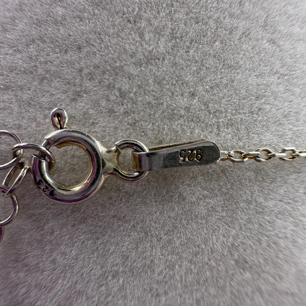 925 Sterling Silver Necklace with Gemstone & Turquoise Eye Pendant