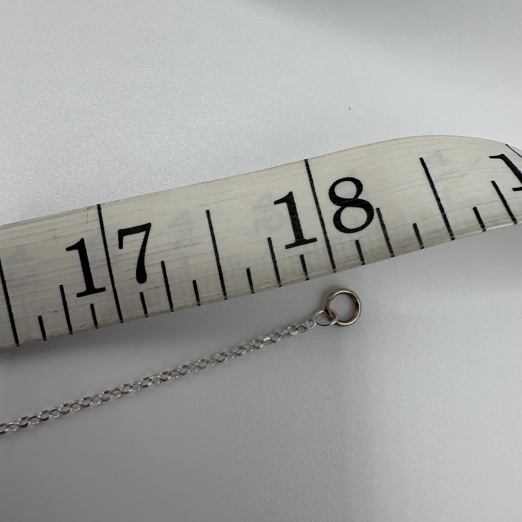 Vintage Sterling Silver Initial K with Birthstone Light Green 18 inches