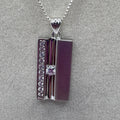 925 Sterling Silver Purse Pendant Necklace with CZ Accents - 18 inch