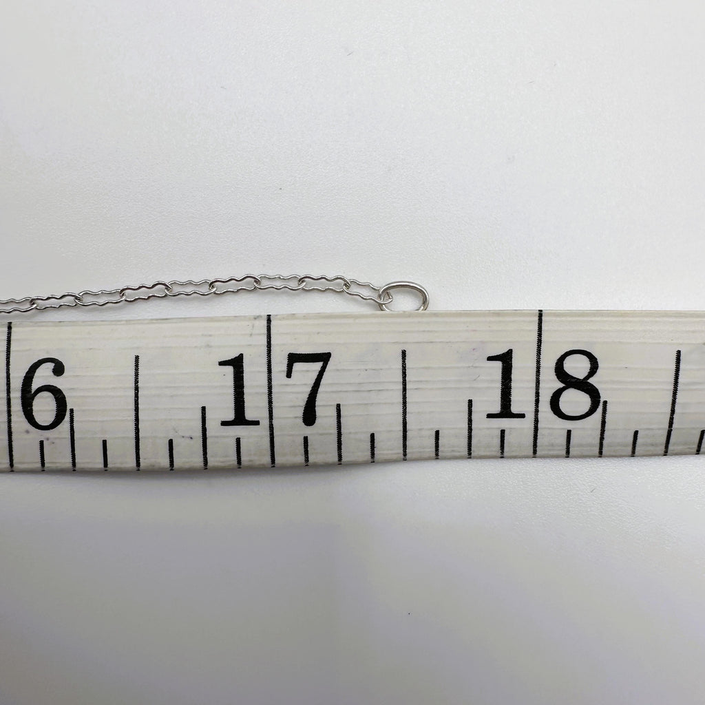 Sterling Silver Purple Turquoise and Green Beaded Necklace 17.5" Vintage