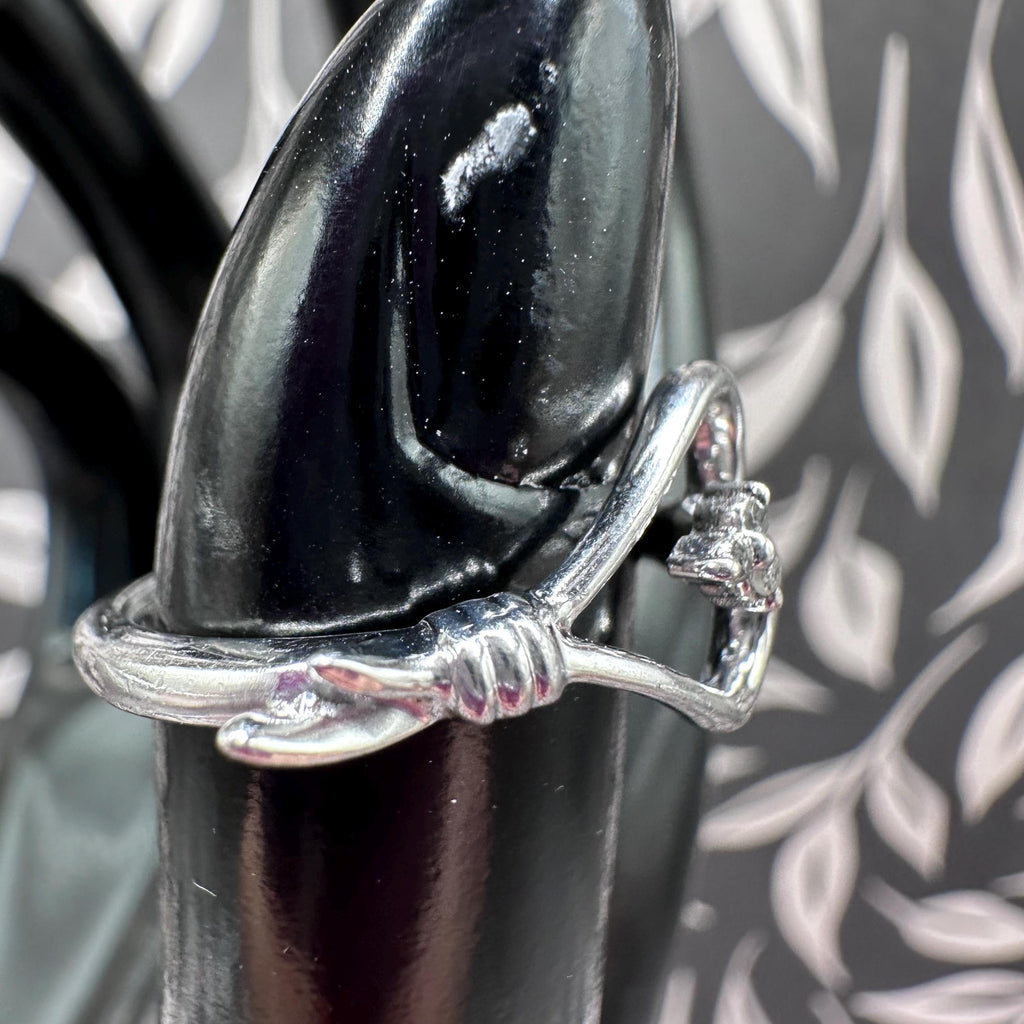 Sterling Silver Diamond Knots of Love Heart Ring Size 6.5