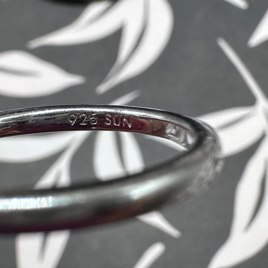 Sterling Silver Diamond Knots of Love Heart Ring Size 6.5